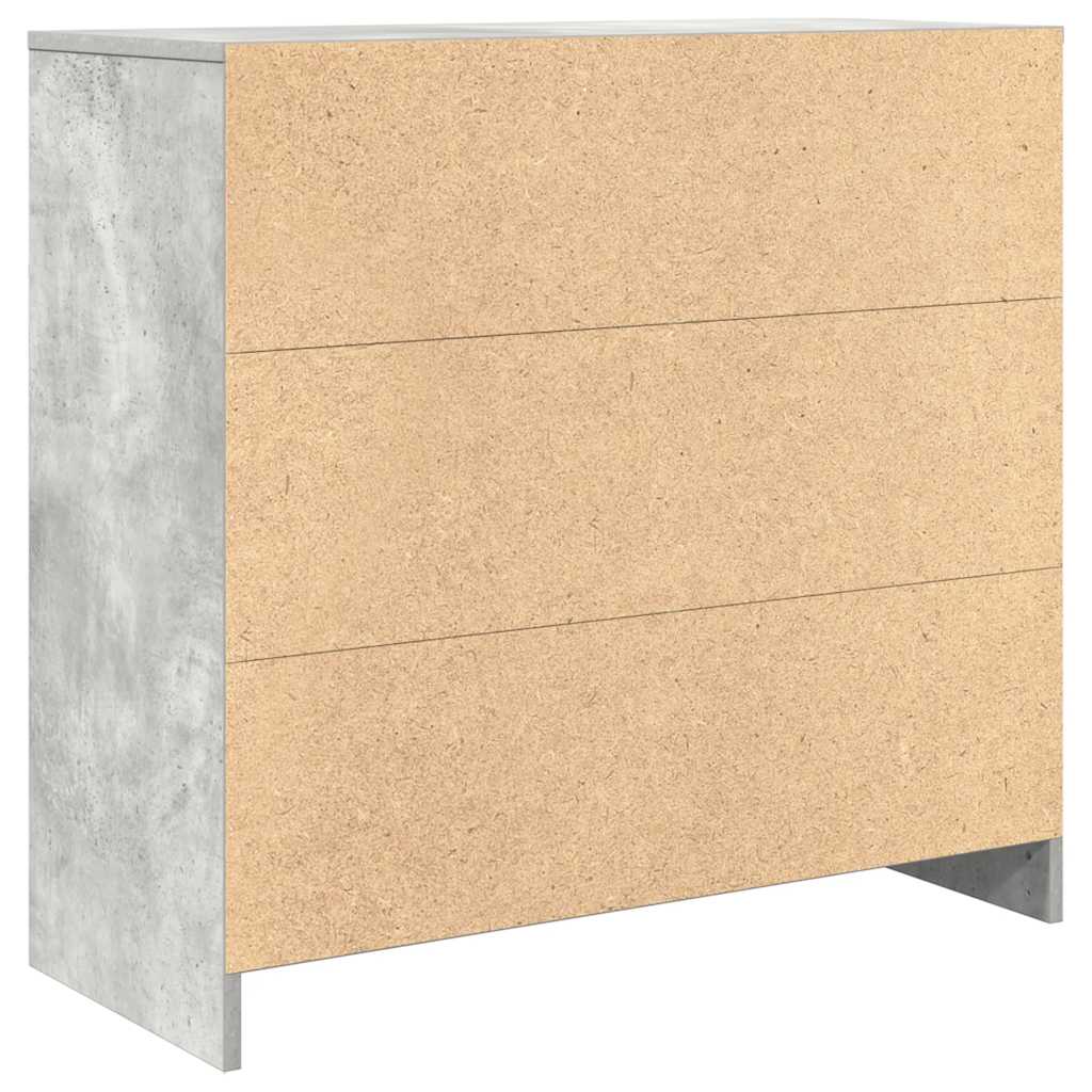 Bufetă cu sertar Gri beton 80x34x76 cm Lemn prelucrat GartenMobel Dekor