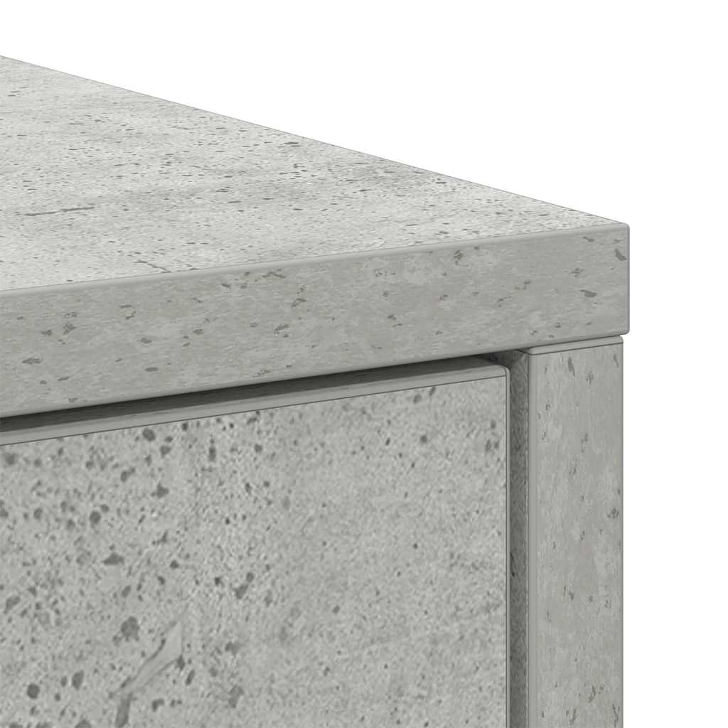 Bufetă cu sertar Gri beton 80x34x76 cm Lemn prelucrat GartenMobel Dekor