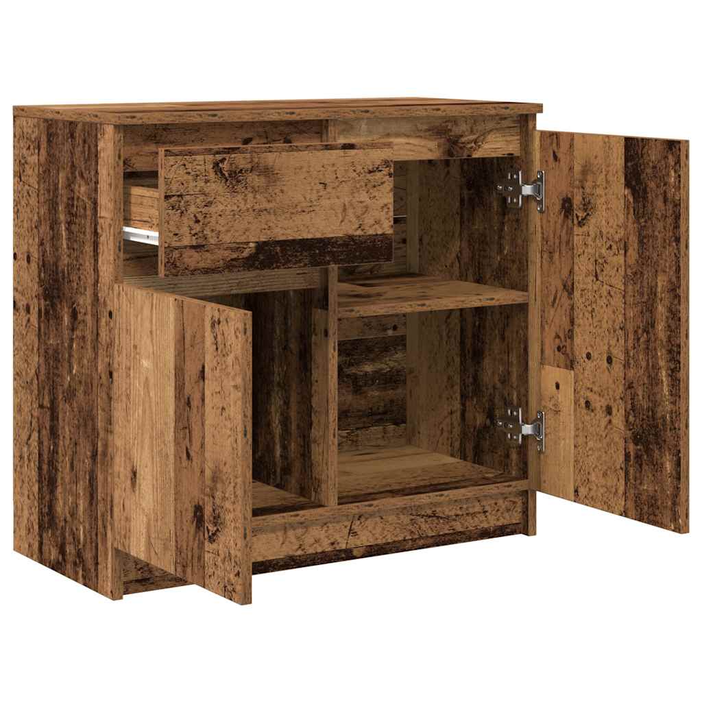Bufetă cu sertar Lemn vechi 71x35x65 cm Lemn prelucrat GartenMobel Dekor