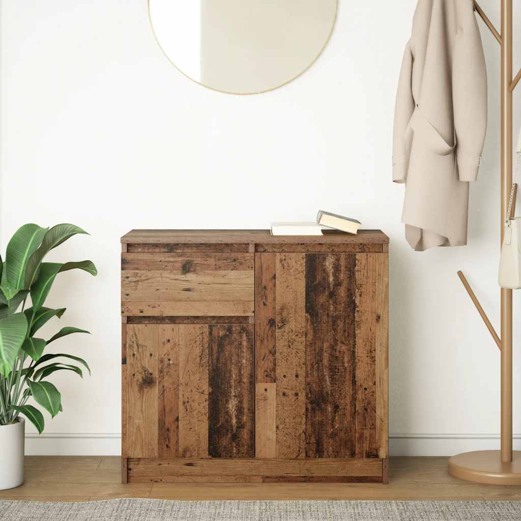 Bufetă cu sertar Lemn vechi 71x35x65 cm Lemn prelucrat GartenMobel Dekor