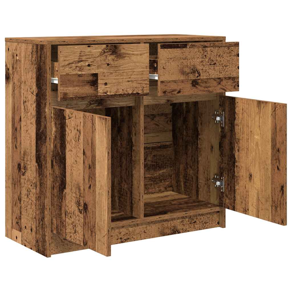 Bufetă cu sertar Lemn vechi 80x34x76 cm Lemn prelucrat GartenMobel Dekor
