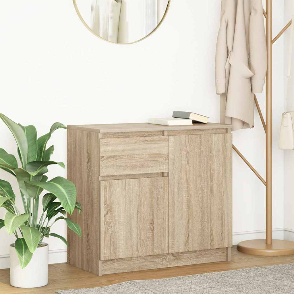 Bufetă cu sertar Stejar Sonoma 71x35x65 cm Lemn prelucrat GartenMobel Dekor