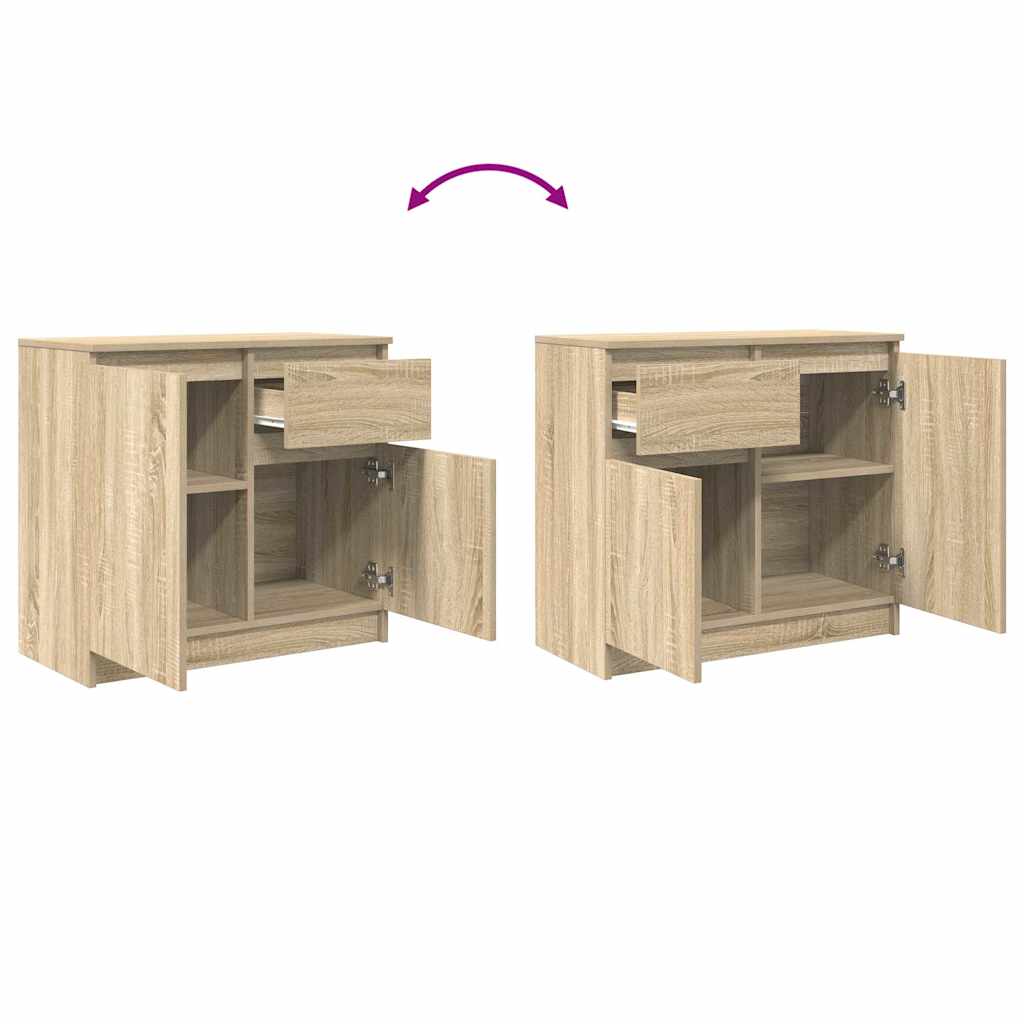 Bufetă cu sertar Stejar Sonoma 71x35x65 cm Lemn prelucrat GartenMobel Dekor
