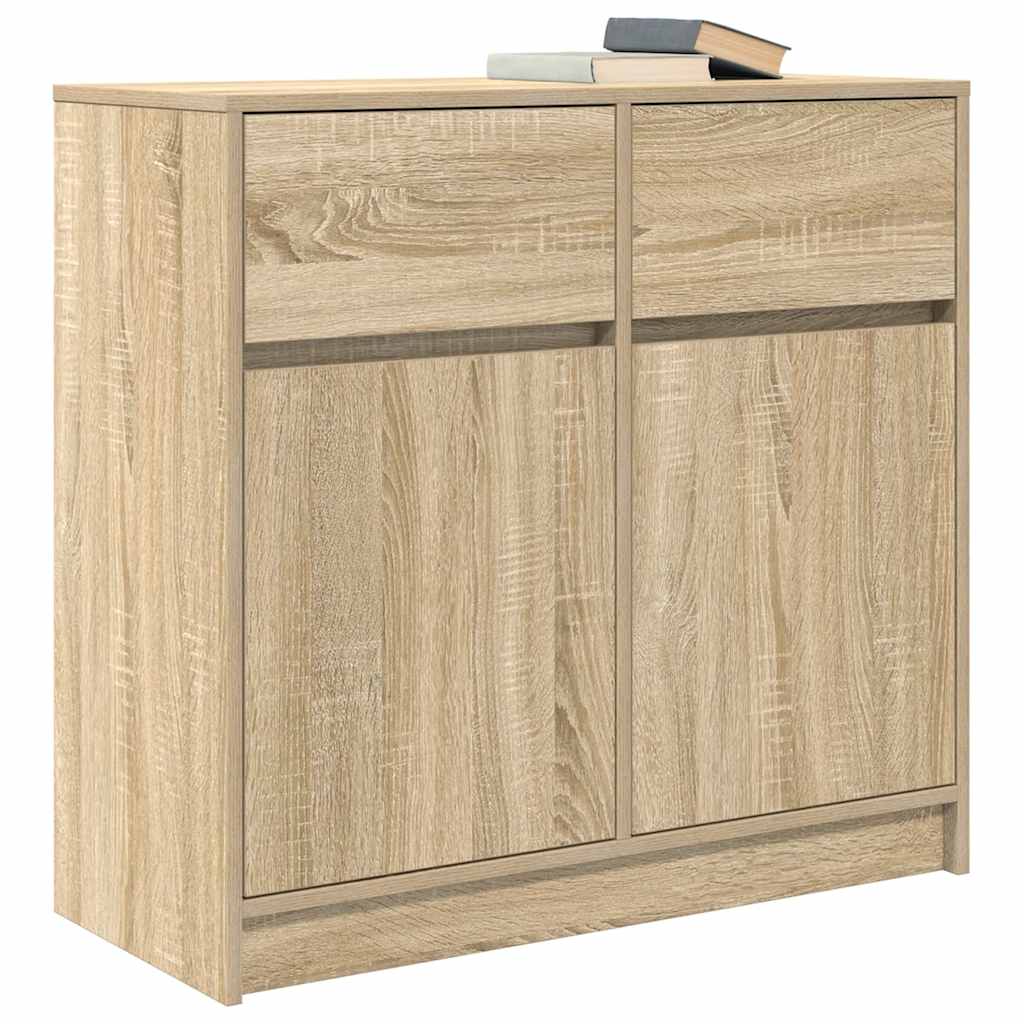 Bufetă cu sertar Stejar Sonoma 80x34x76 cm Lemn prelucrat GartenMobel Dekor