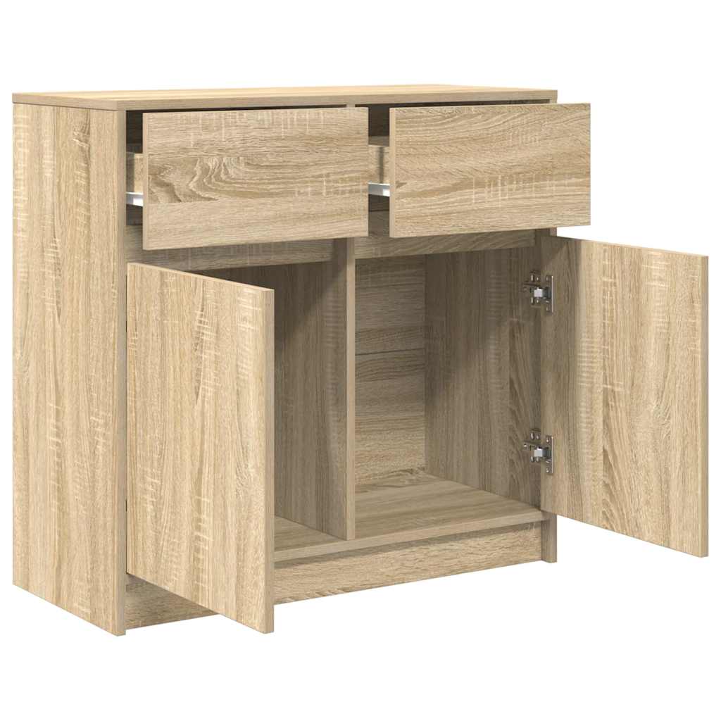 Bufetă cu sertar Stejar Sonoma 80x34x76 cm Lemn prelucrat GartenMobel Dekor