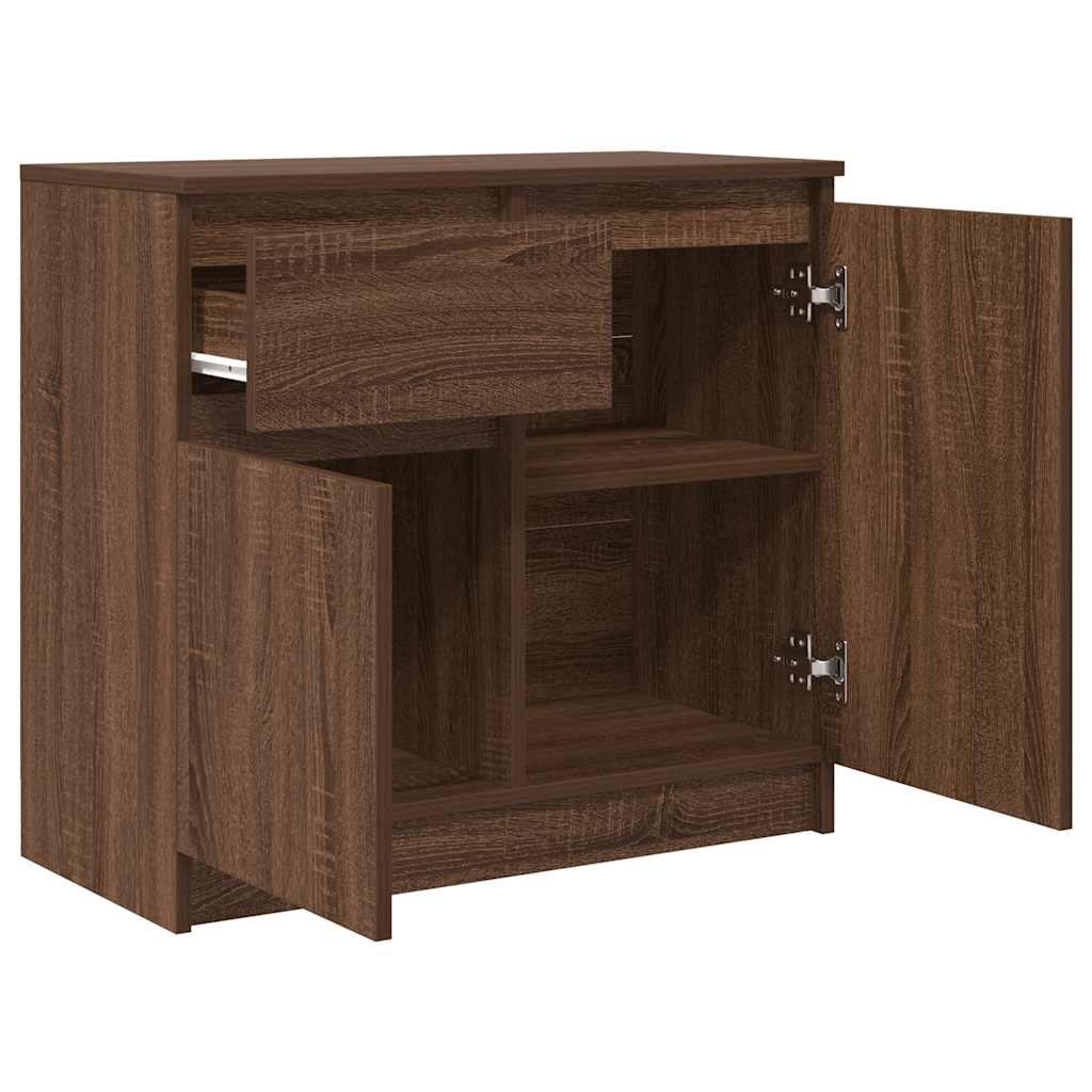 Bufetă cu sertar Stejar maro 71x35x65 cm Lemn prelucrat GartenMobel Dekor
