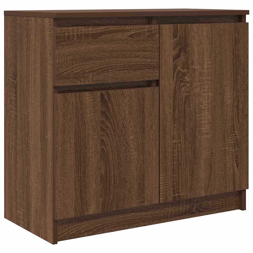 Bufetă cu sertar Stejar maro 71x35x65 cm Lemn prelucrat GartenMobel Dekor
