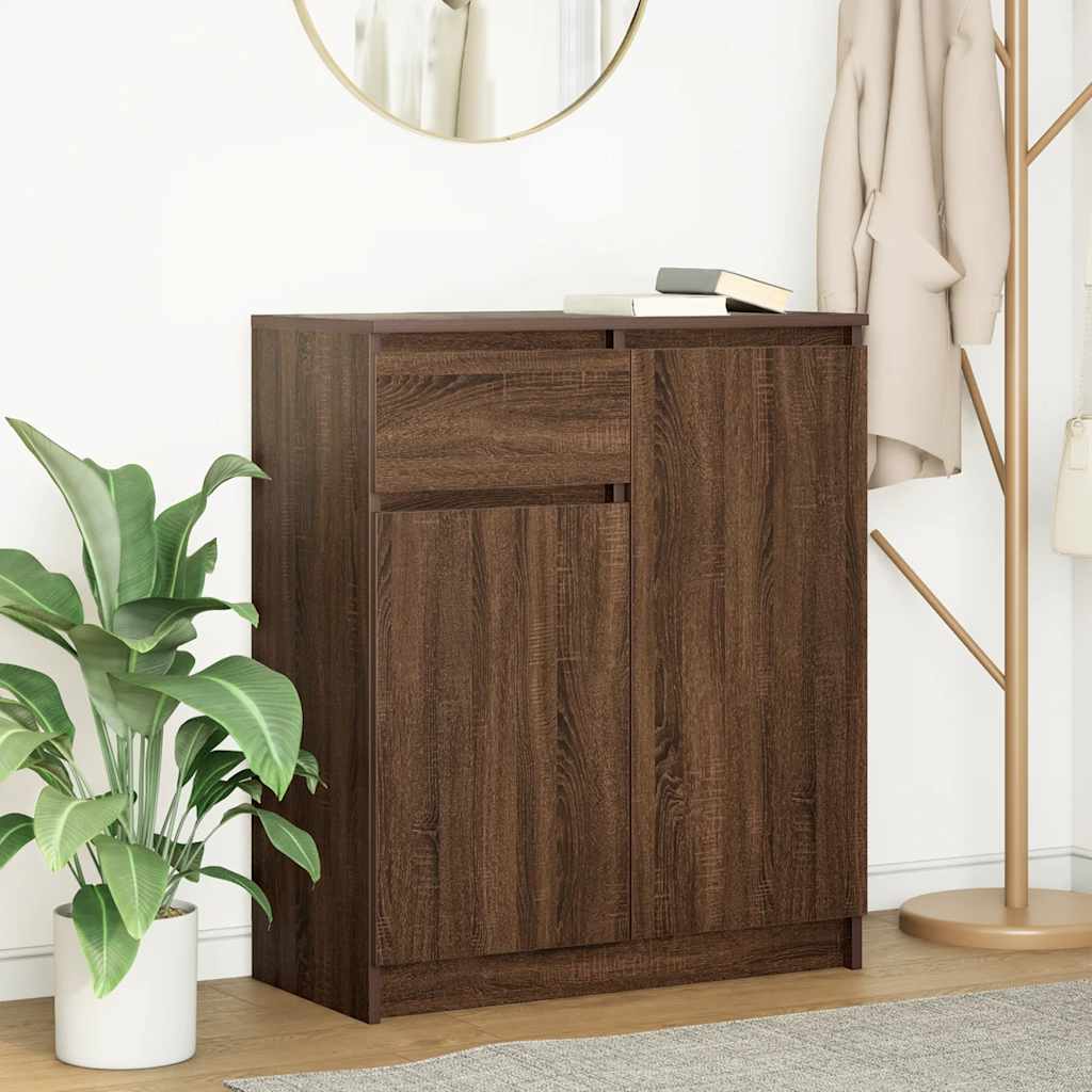 Bufetă cu sertar Stejar maro 71x35x84 cm Lemn prelucrat GartenMobel Dekor