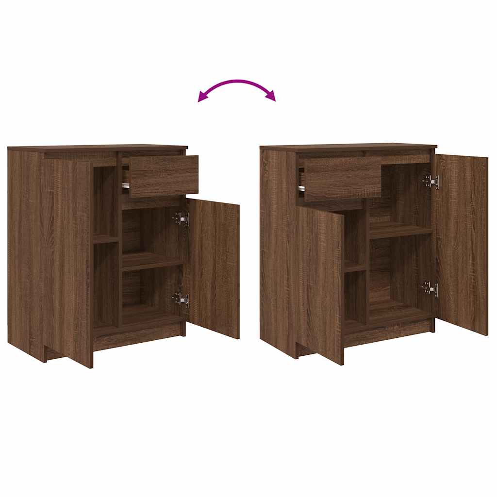 Bufetă cu sertar Stejar maro 71x35x84 cm Lemn prelucrat GartenMobel Dekor
