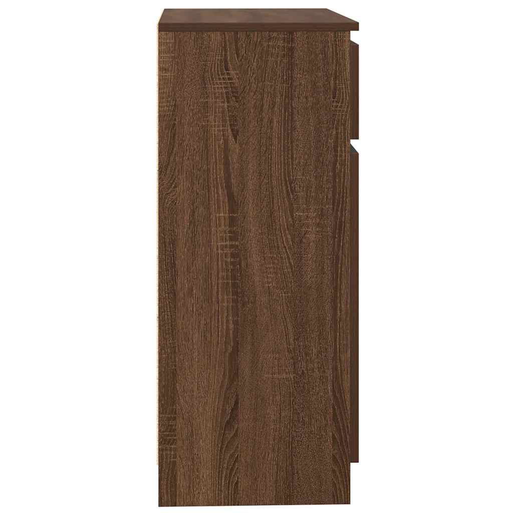 Bufetă cu sertar Stejar maro 71x35x84 cm Lemn prelucrat GartenMobel Dekor