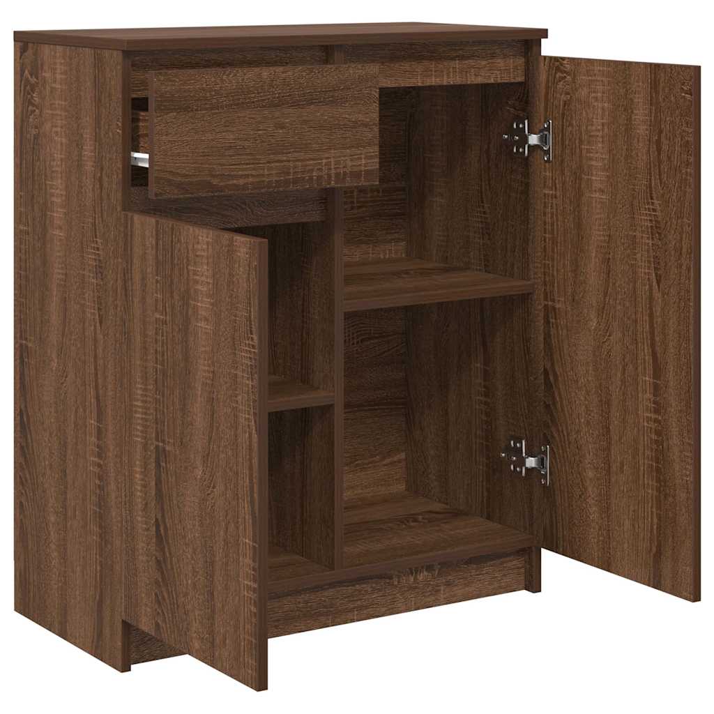 Bufetă cu sertar Stejar maro 71x35x84 cm Lemn prelucrat GartenMobel Dekor