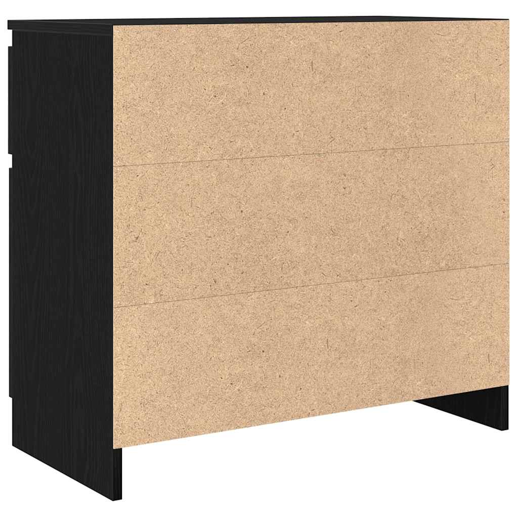 Bufetă cu sertar Stejar negru 71x35x65 cm Lemn prelucrat GartenMobel Dekor