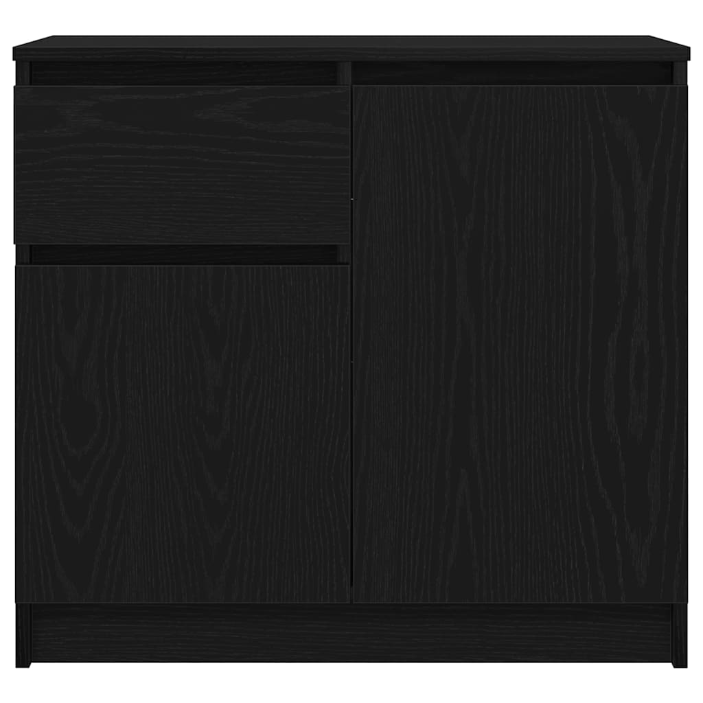 Bufetă cu sertar Stejar negru 71x35x65 cm Lemn prelucrat GartenMobel Dekor