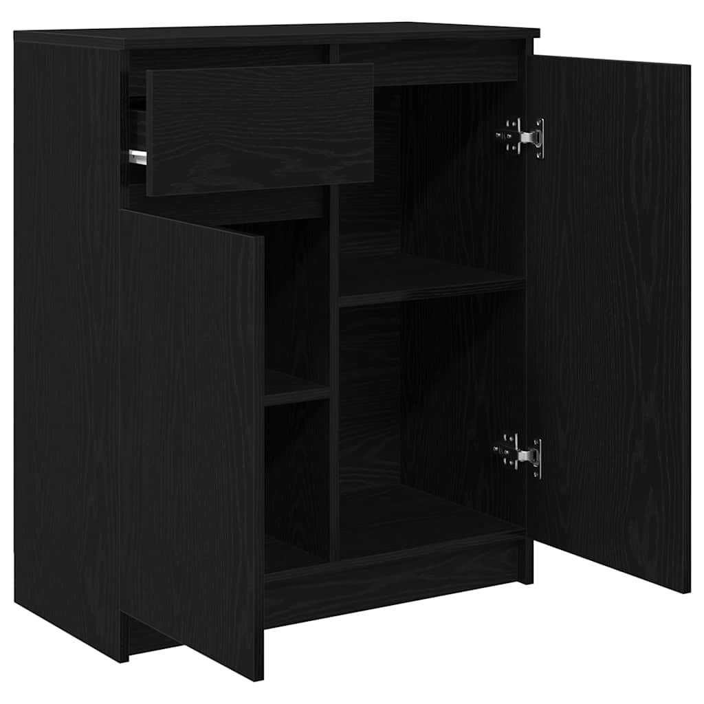 Bufetă cu sertar Stejar negru 71x35x84 cm Lemn prelucrat GartenMobel Dekor