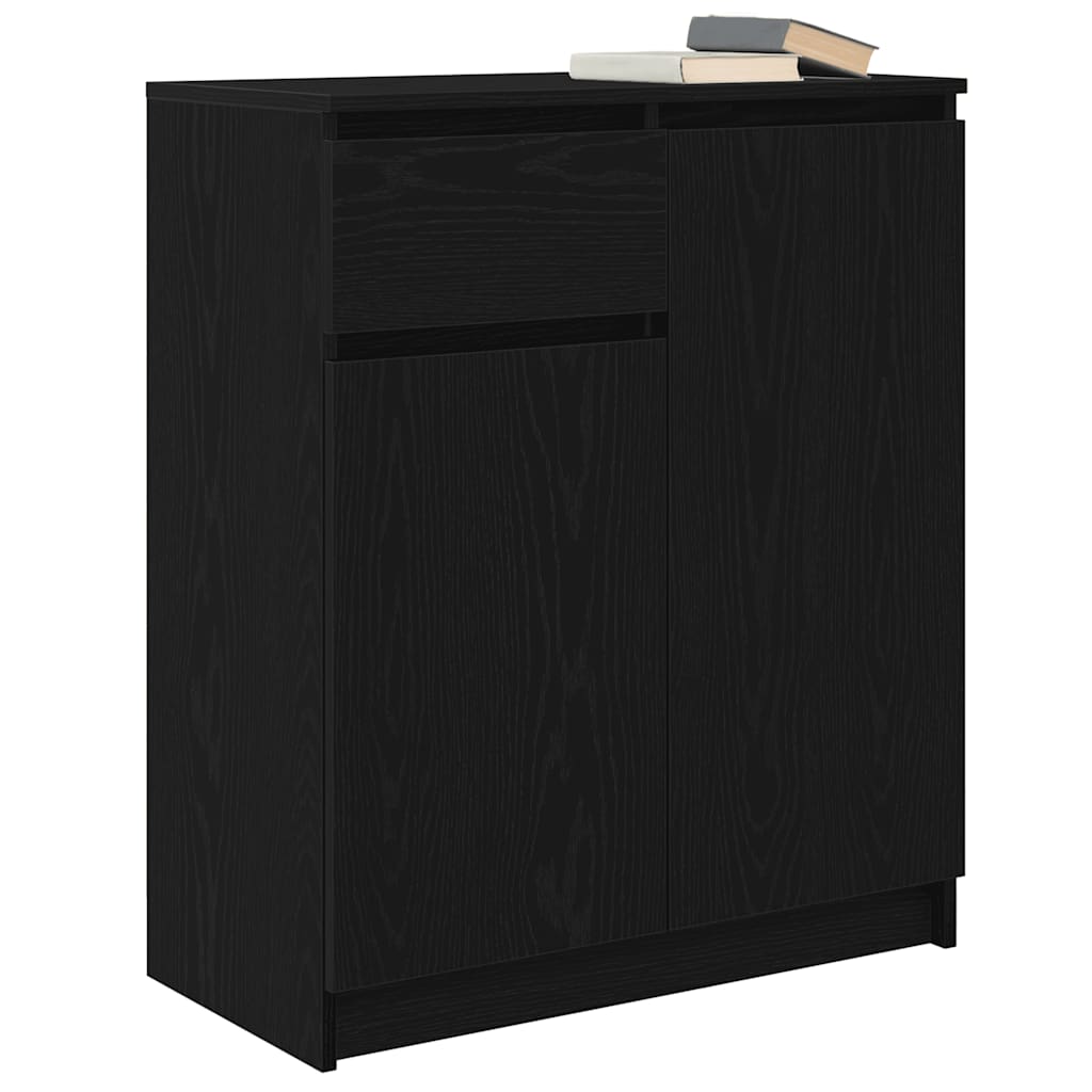 Bufetă cu sertar Stejar negru 71x35x84 cm Lemn prelucrat GartenMobel Dekor