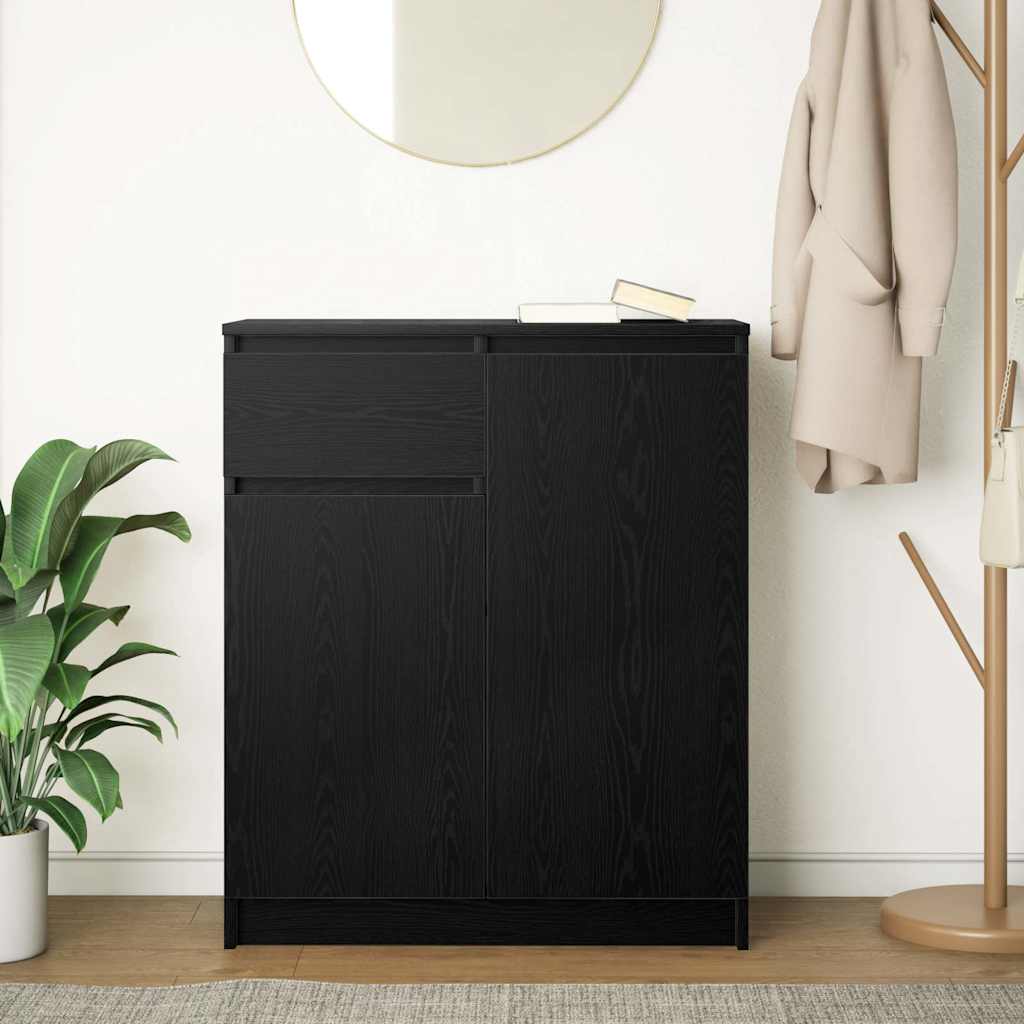 Bufetă cu sertar Stejar negru 71x35x84 cm Lemn prelucrat GartenMobel Dekor
