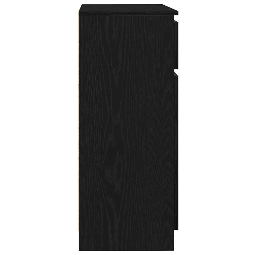 Bufetă cu sertar Stejar negru 71x35x84 cm Lemn prelucrat GartenMobel Dekor