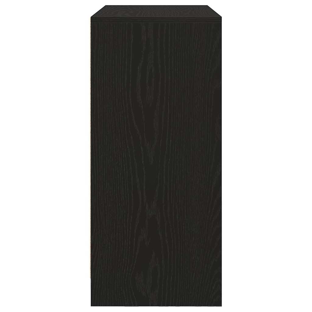 Bufetă cu sertar Stejar negru 80x34x76 cm Lemn prelucrat GartenMobel Dekor
