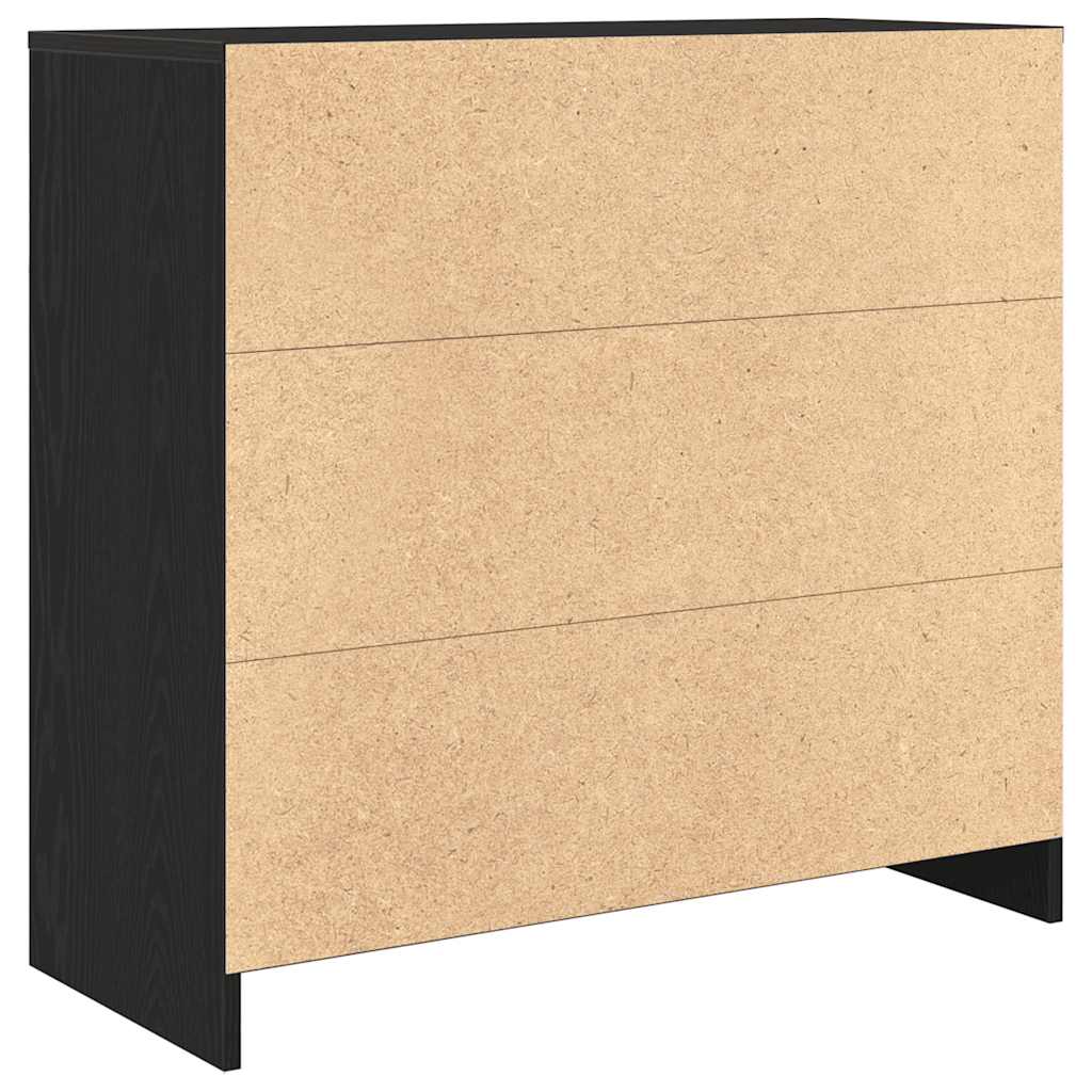 Bufetă cu sertar Stejar negru 80x34x76 cm Lemn prelucrat GartenMobel Dekor