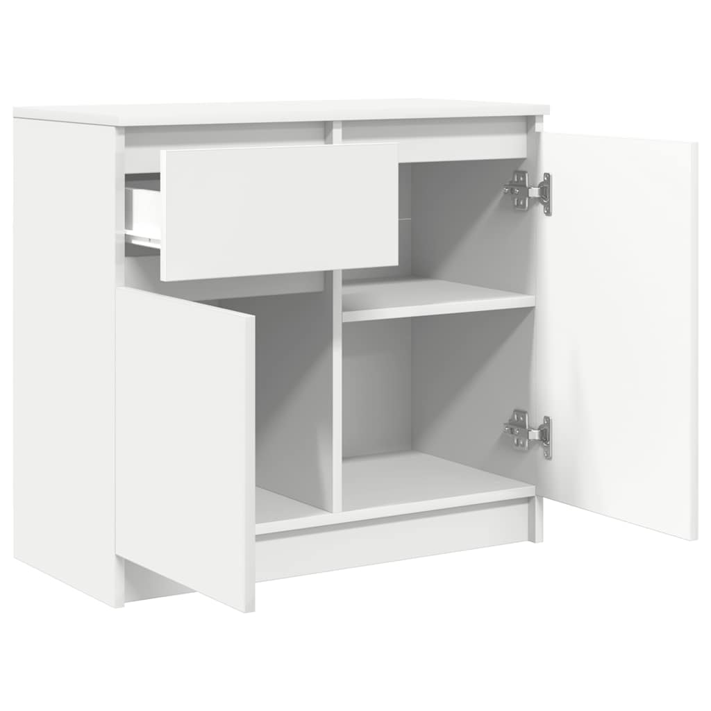 Bufetă cu sertar alb 71x35x65 cm din lemn prelucrat GartenMobel Dekor