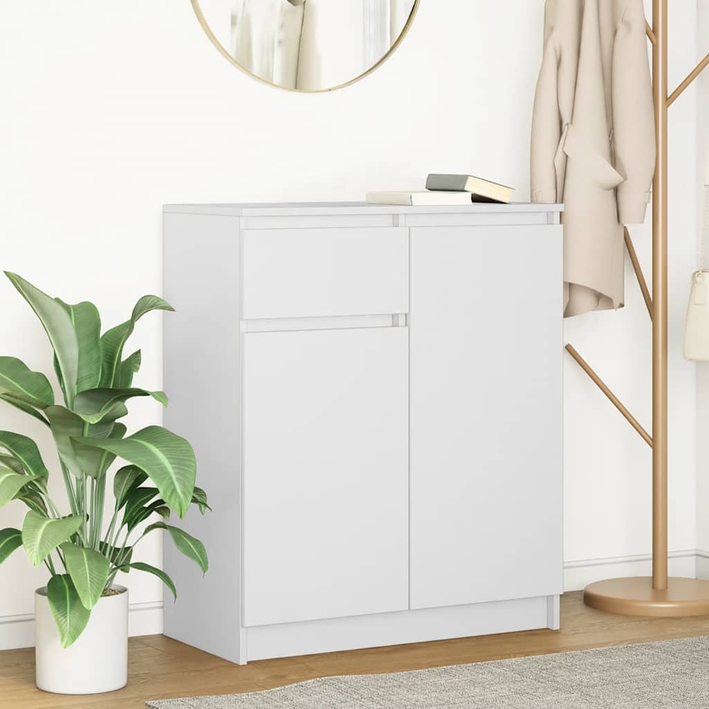 Bufetă cu sertar alb 71x35x84 cm din lemn prelucrat GartenMobel Dekor