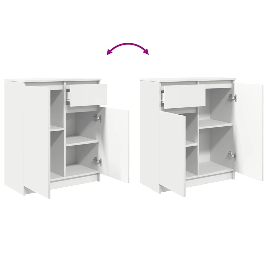 Bufetă cu sertar alb 71x35x84 cm din lemn prelucrat GartenMobel Dekor