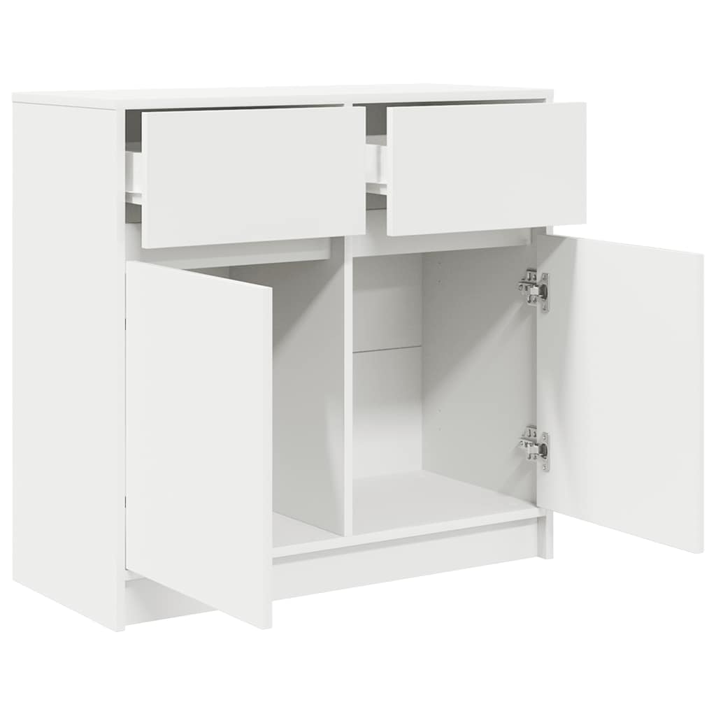 Bufetă cu sertar alb 80x34x76 cm lemn prelucrat GartenMobel Dekor