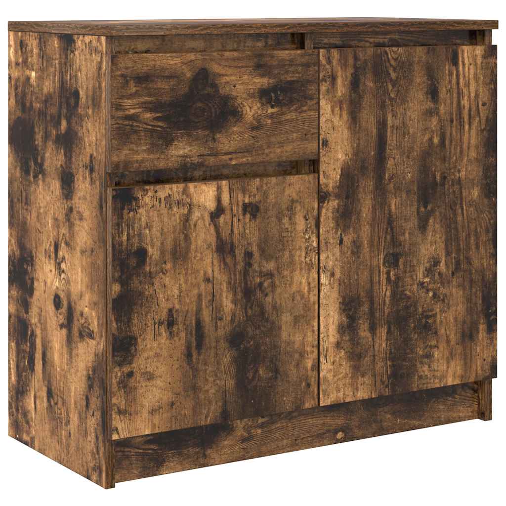 Bufetă cu sertar stejar afumat 71x35x65 cm lemn de stratificat GartenMobel Dekor