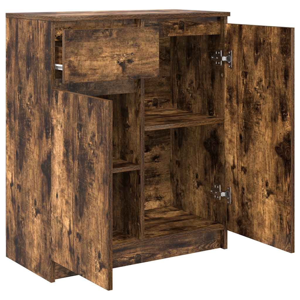 Bufetă cu sertar stejar afumat 71x35x84 cm lemn de stratificat GartenMobel Dekor