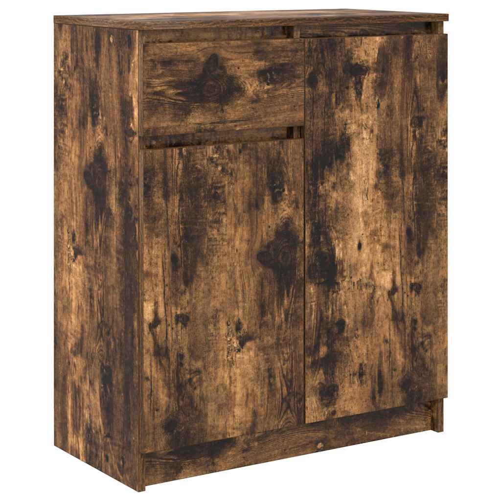 Bufetă cu sertar stejar afumat 71x35x84 cm lemn de stratificat GartenMobel Dekor