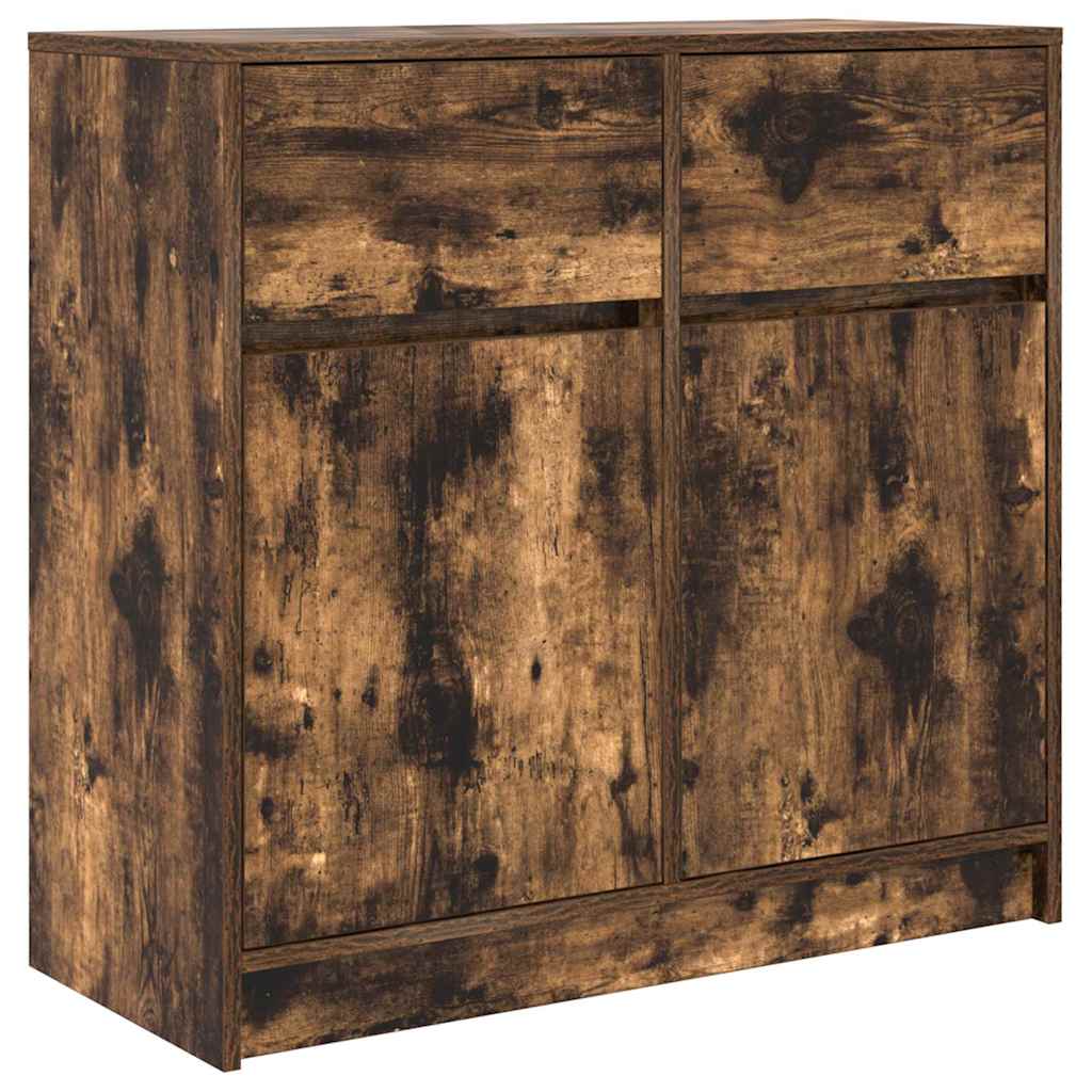 Bufetă cu sertar stejar afumat 80x34x76 cm lemn de stratificat GartenMobel Dekor