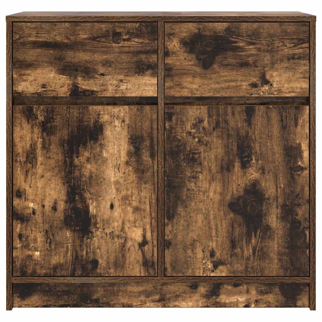 Bufetă cu sertar stejar afumat 80x34x76 cm lemn de stratificat GartenMobel Dekor