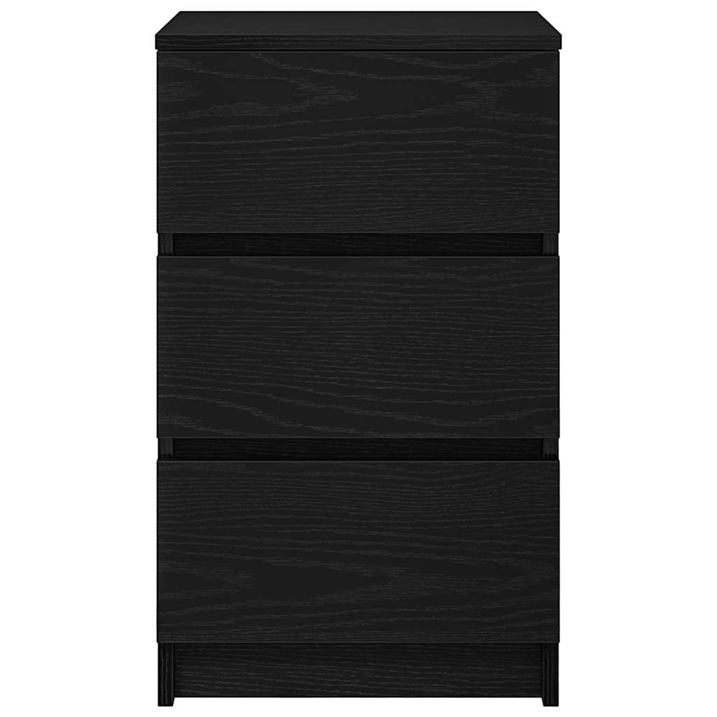 Noptiera cu 3 sertare Negru 39x35x65 cm GartenMobel Dekor
