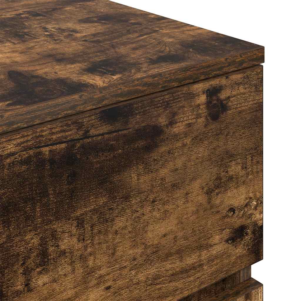 Noptiera cu 3 sertare stejar afumat 39x35x65 cm GartenMobel Dekor