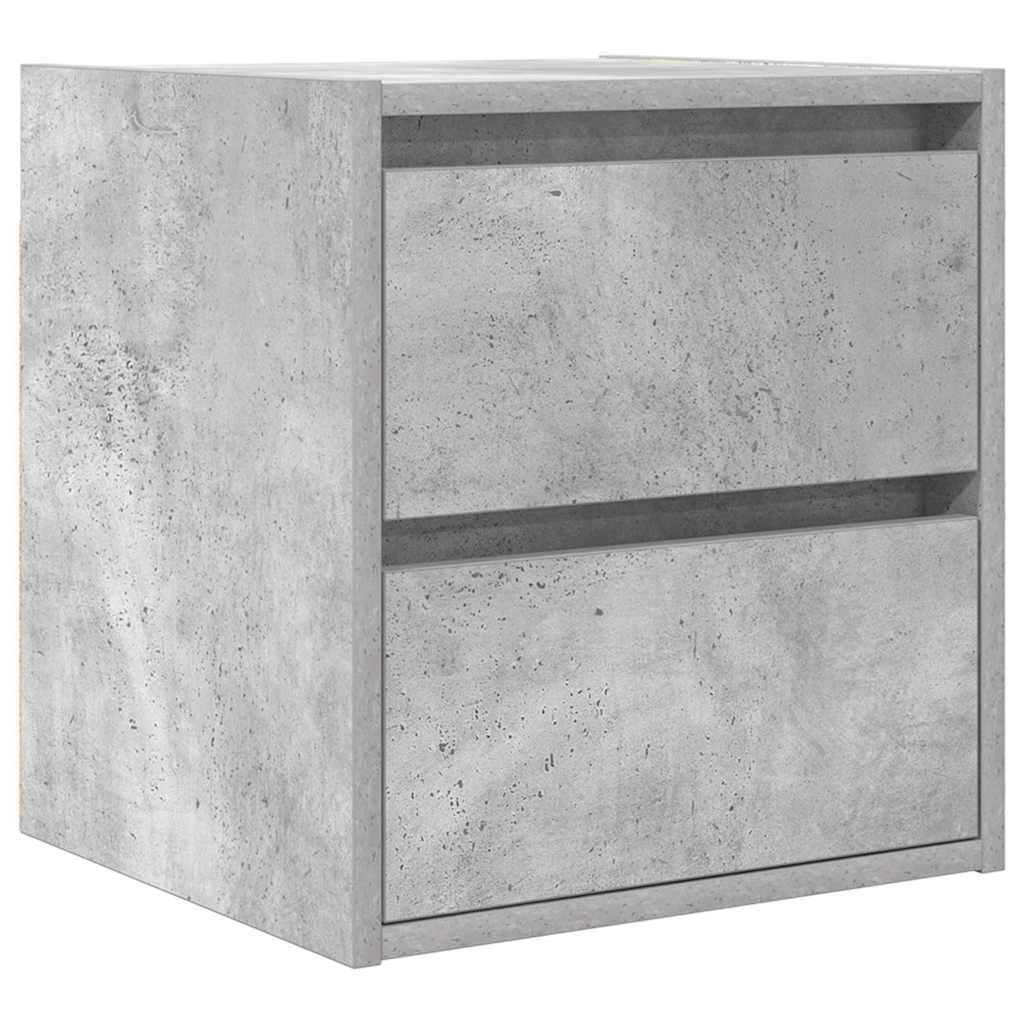 Noptiera de perete gri beton 38x34x40 cm GartenMobel Dekor