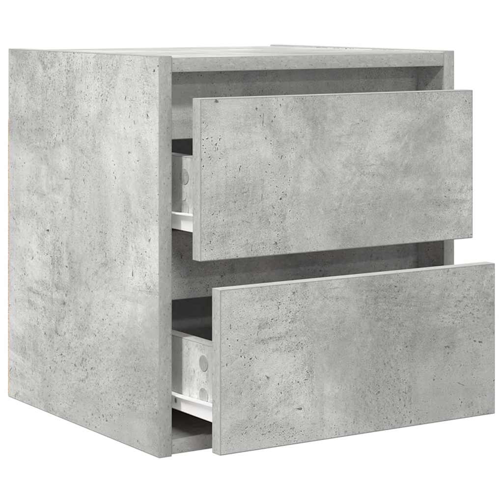 Noptiera de perete gri beton 38x34x40 cm GartenMobel Dekor