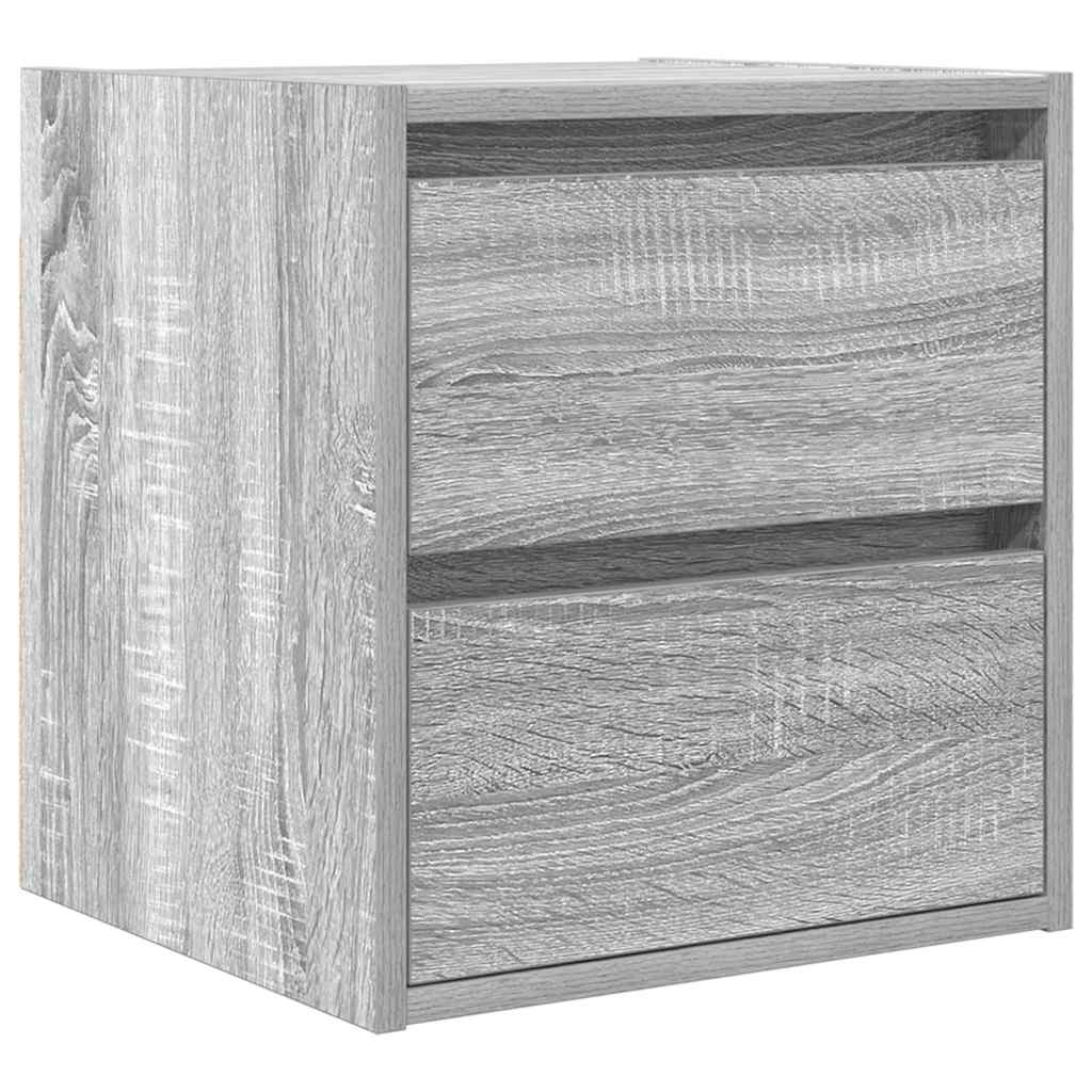 Noptiera montata pe perete gri Sonoma 38x34x40 cm GartenMobel Dekor