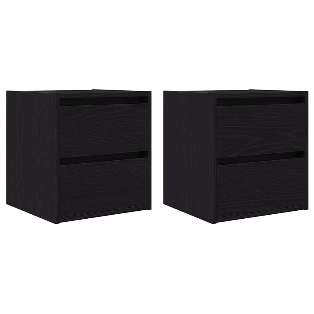 Noptiere de perete 2 buc Stejar negru 38x34x40 cm GartenMobel Dekor