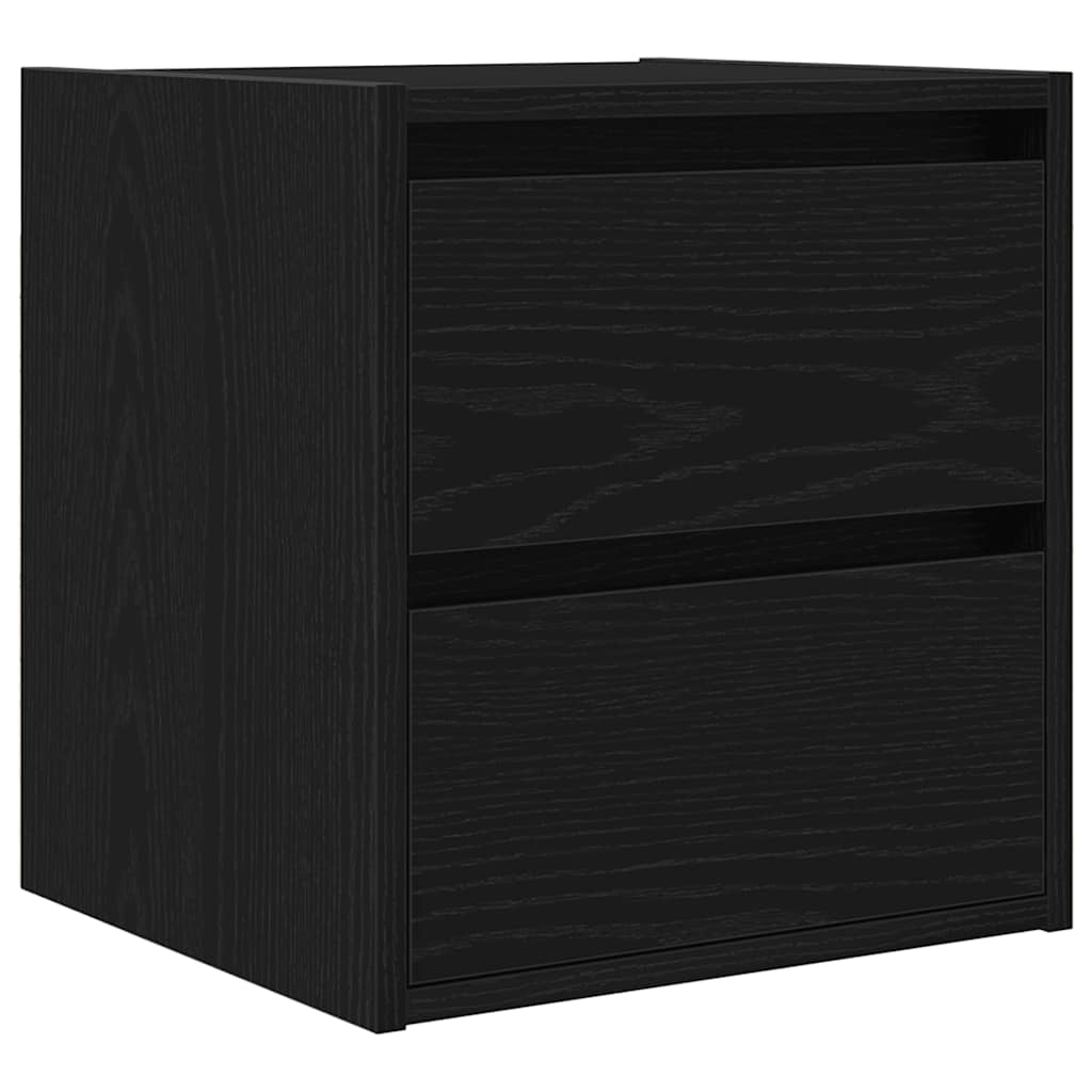 Noptiere de perete 2 buc Stejar negru 38x34x40 cm GartenMobel Dekor