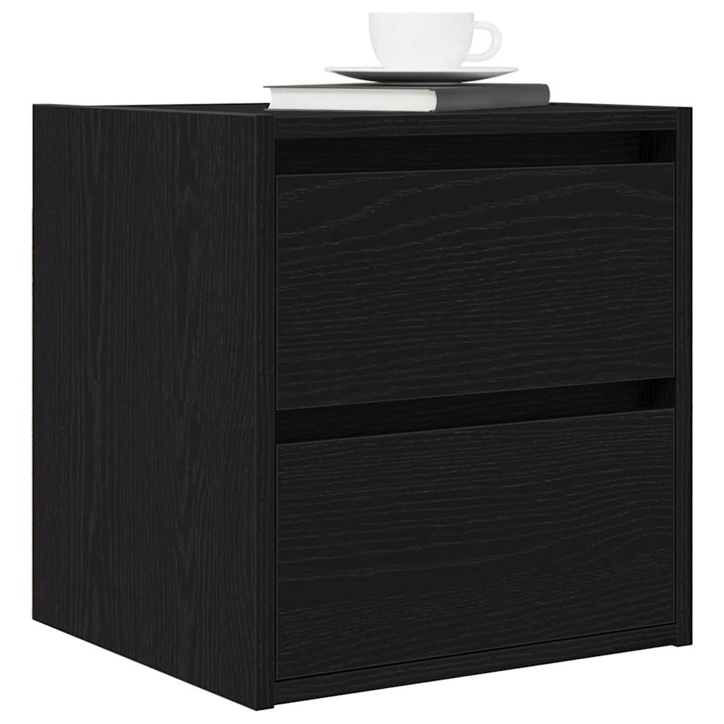 Noptiere de perete 2 buc Stejar negru 38x34x40 cm GartenMobel Dekor