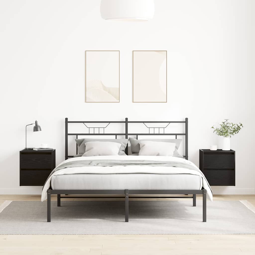 Noptiere de perete 2 buc Stejar negru 38x34x40 cm GartenMobel Dekor