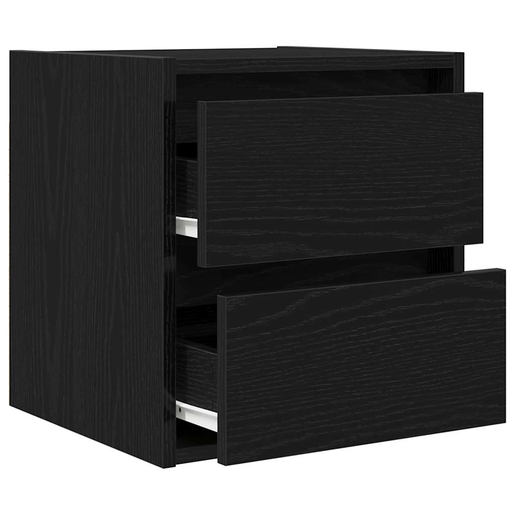 Noptiere de perete 2 buc Stejar negru 38x34x40 cm GartenMobel Dekor