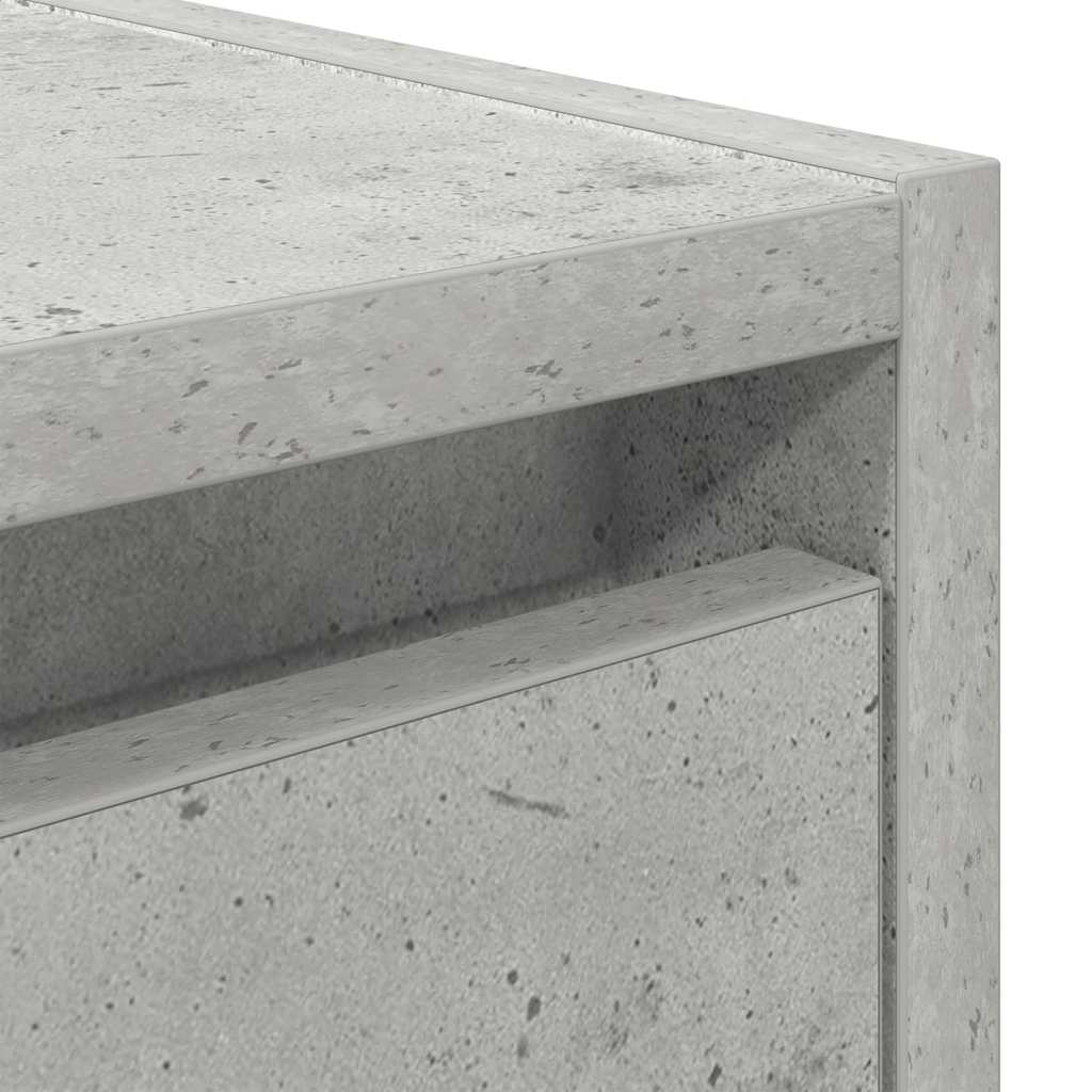Noptiere montate pe perete 2 buc Beton Gri 38x34x40 cm GartenMobel Dekor
