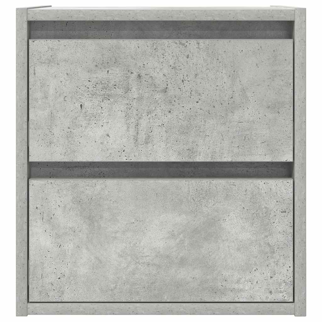 Noptiere montate pe perete 2 buc Beton Gri 38x34x40 cm GartenMobel Dekor