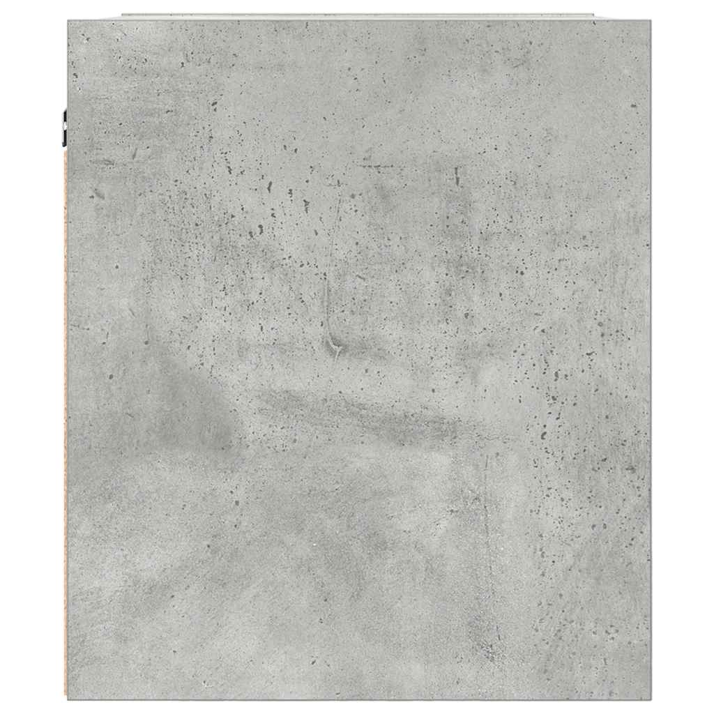 Noptiere montate pe perete 2 buc Beton Gri 38x34x40 cm GartenMobel Dekor