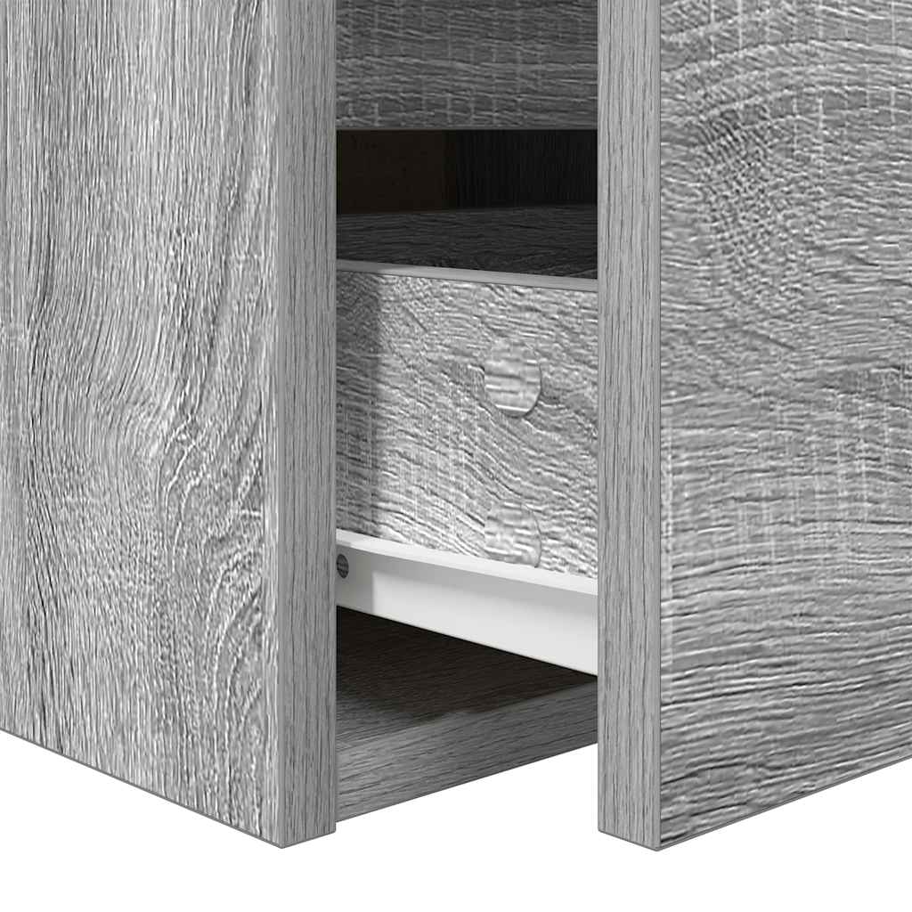 Noptiere montate pe perete 2 buc Gri Sonoma 38x34x40 cm GartenMobel Dekor