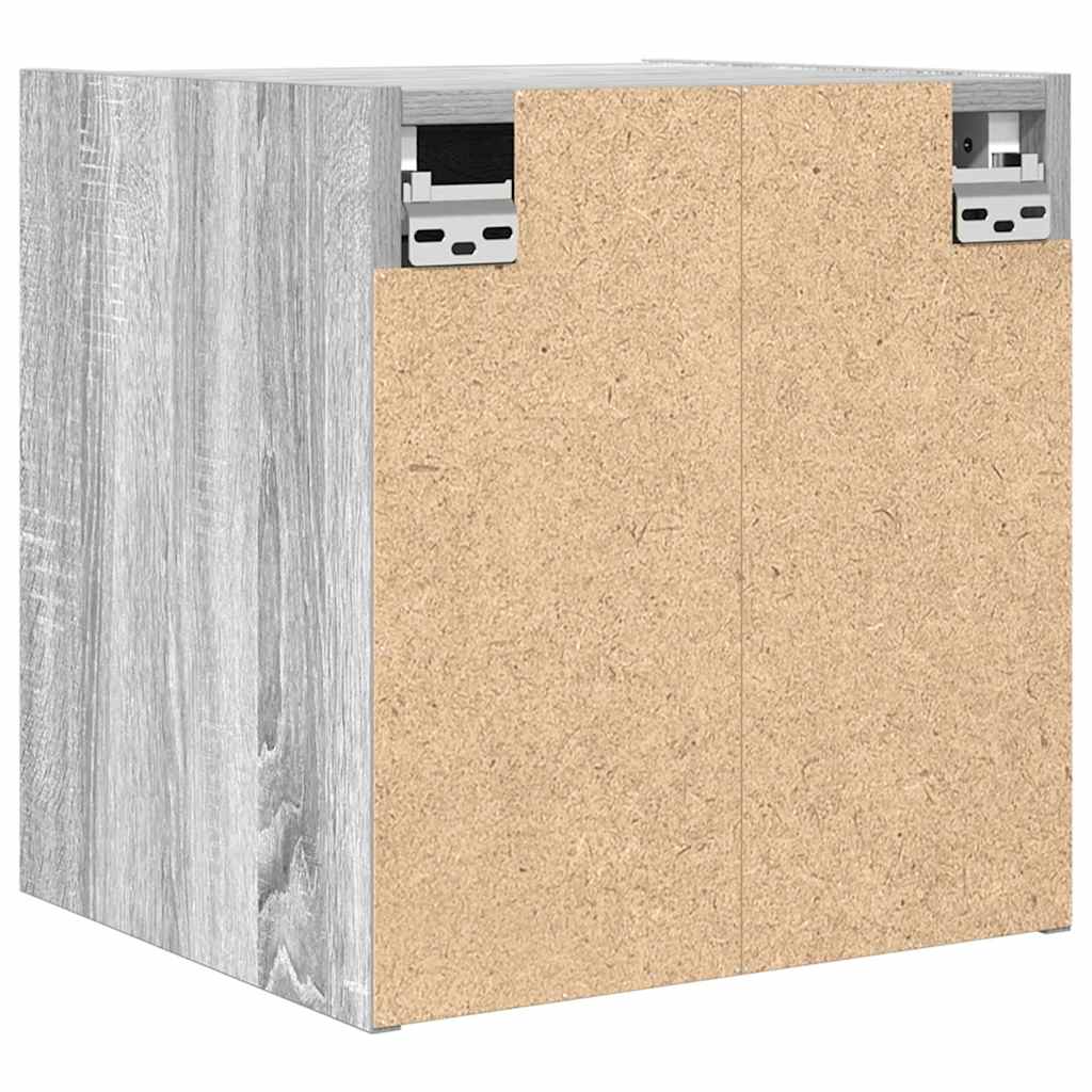 Noptiere montate pe perete 2 buc Gri Sonoma 38x34x40 cm GartenMobel Dekor