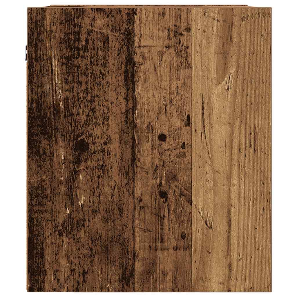 Noptiere montate pe perete 2 buc Lemn vechi 38x34x40 cm GartenMobel Dekor
