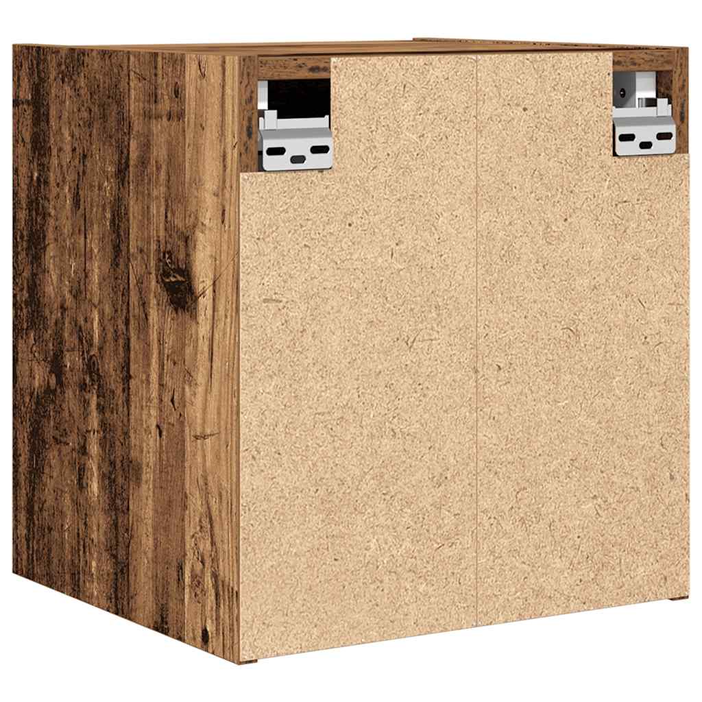 Noptiere montate pe perete 2 buc Lemn vechi 38x34x40 cm GartenMobel Dekor