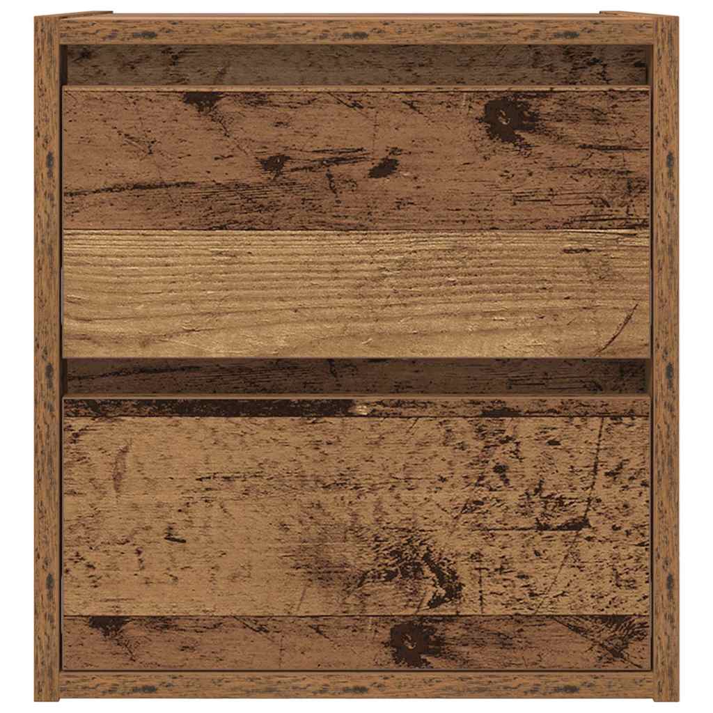 Noptiere montate pe perete 2 buc Lemn vechi 38x34x40 cm GartenMobel Dekor